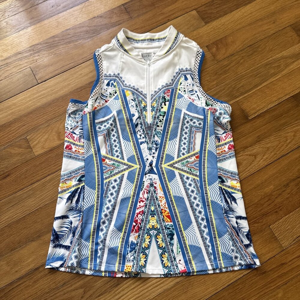 Lucky in Love Multicolor Patterned Sleeveless Top